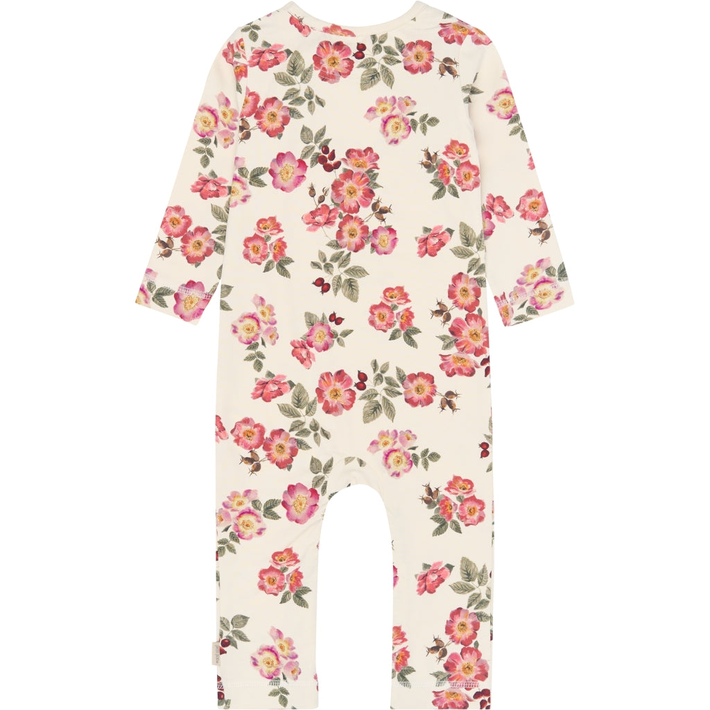 PETIT PIAO PPStar L_S Jumpsuit Heldragter Eggnog Rosehip AOP