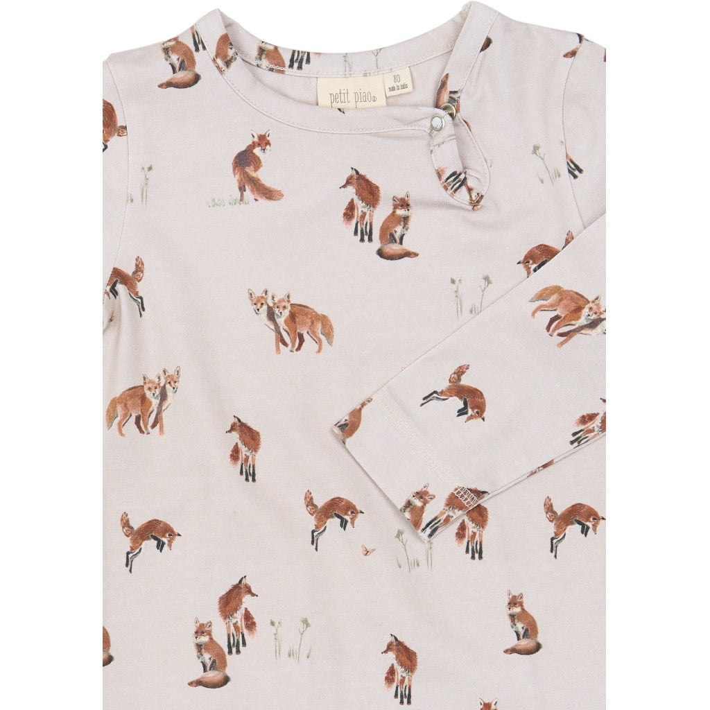 PETIT PIAO PPStar L_S Jumpsuit Heldragter Eggnog Rosehip AOP