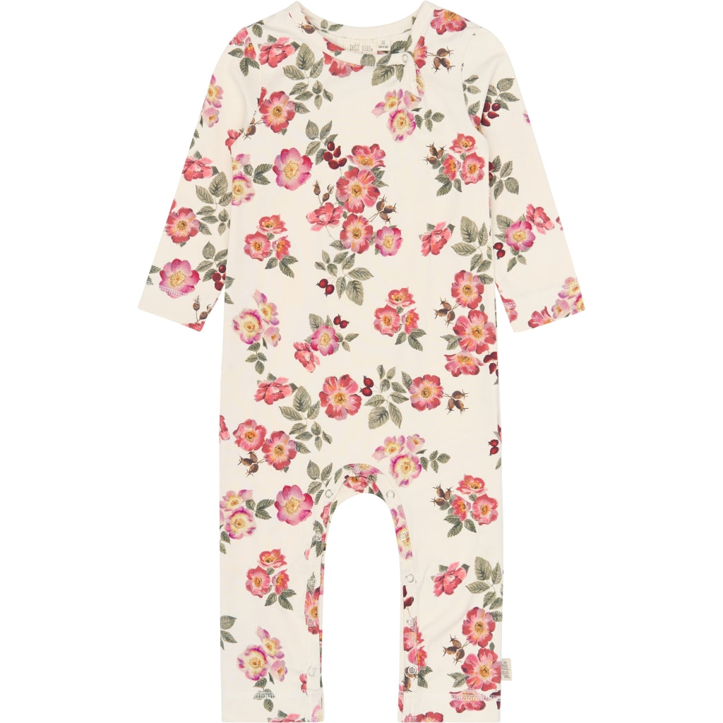 PETIT PIAO PPStar L_S Jumpsuit Heldragter Eggnog Rosehip AOP