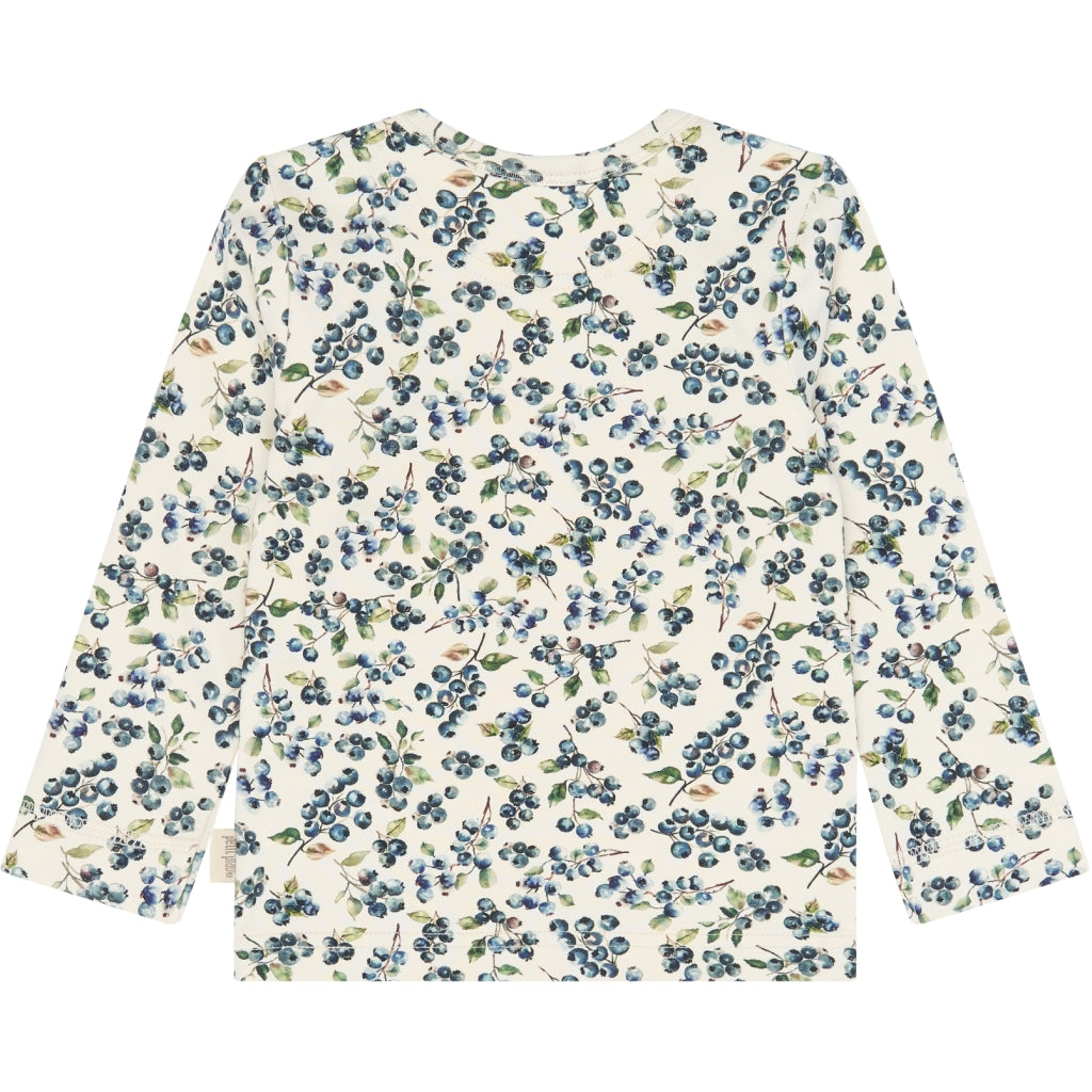 PETIT PIAO PPStar L_S Tee Langærmet bluse Eggnog Blueberry AOP