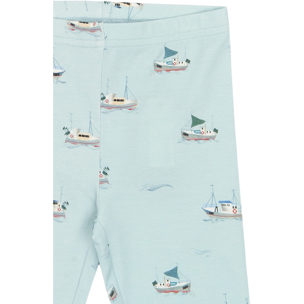 PETIT PIAO PPStar Leggings Leggings Illusion Blue Boat AOP