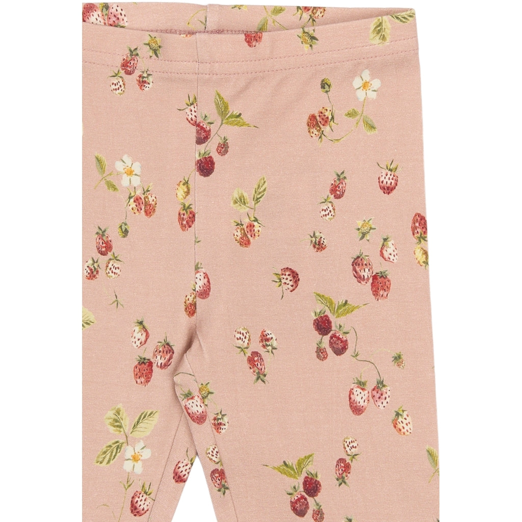 PETIT PIAO PPStar Leggings Leggings Misty Rose Strawberry AOP