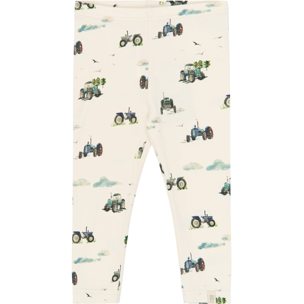 PETIT PIAO PPStar Leggings Leggings Eggnog Tractor AOP