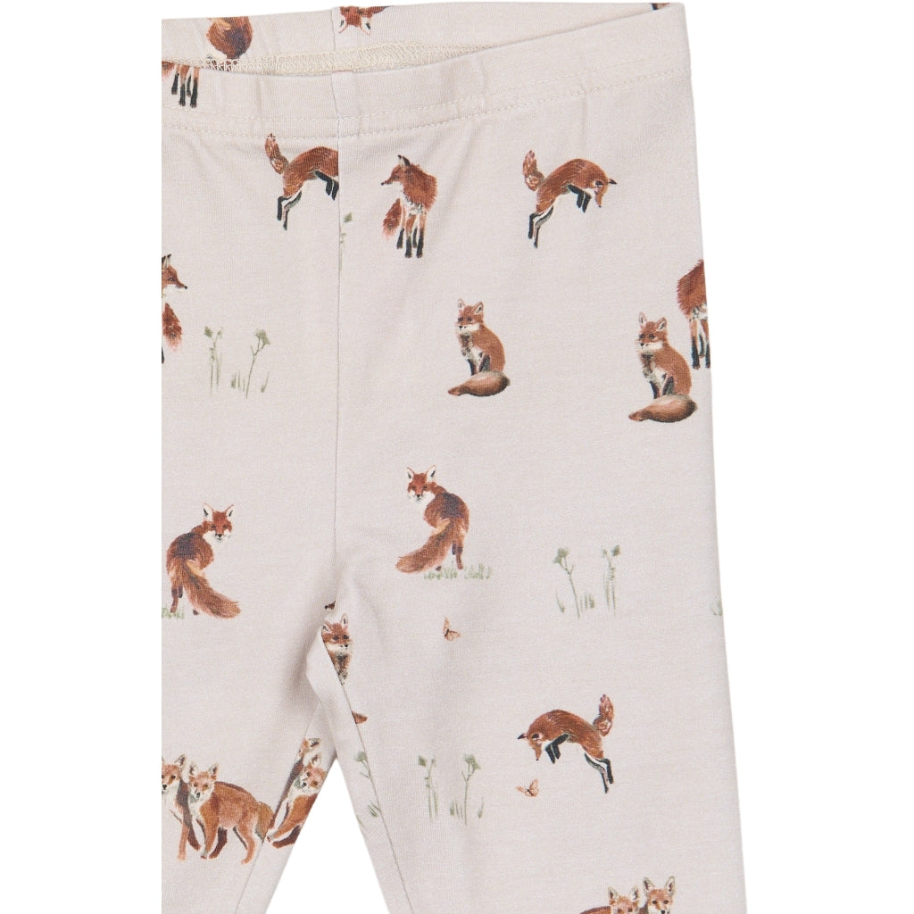 PETIT PIAO PPStar Leggings Leggings Gray Morn Fox AOP