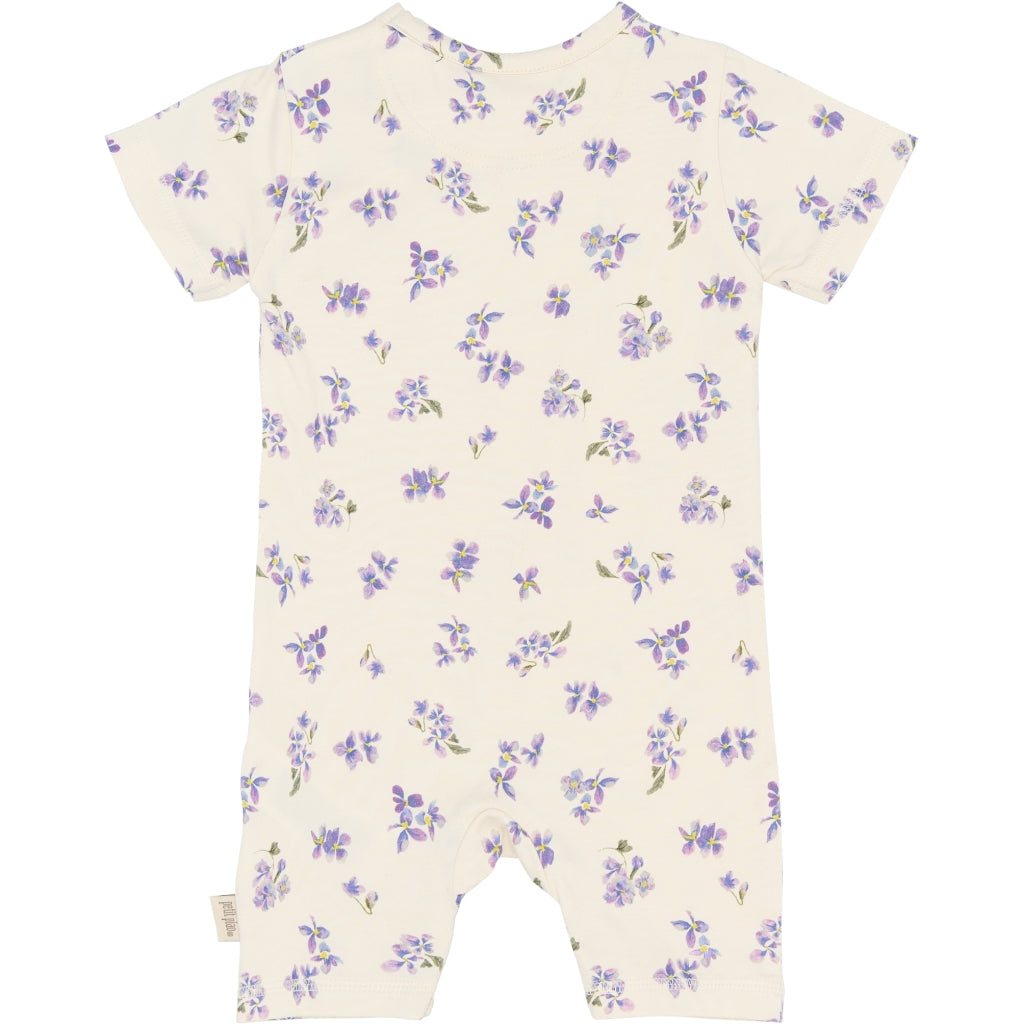 PETIT PIAO PPStar S_S Jumpsuit Heldragter Eggnog Viola AOP