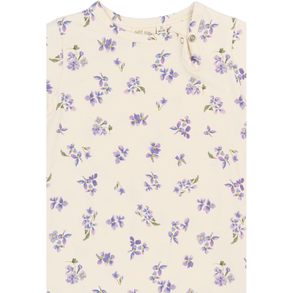 PETIT PIAO PPStar S_S Jumpsuit Heldragter Eggnog Viola AOP