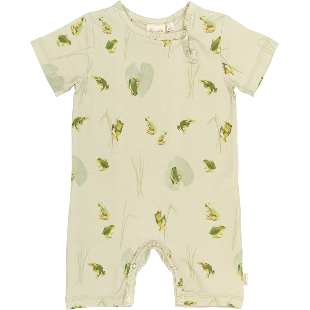 PETIT PIAO PPStar S_S Jumpsuit Heldragter Tidal Foam Frog AOP