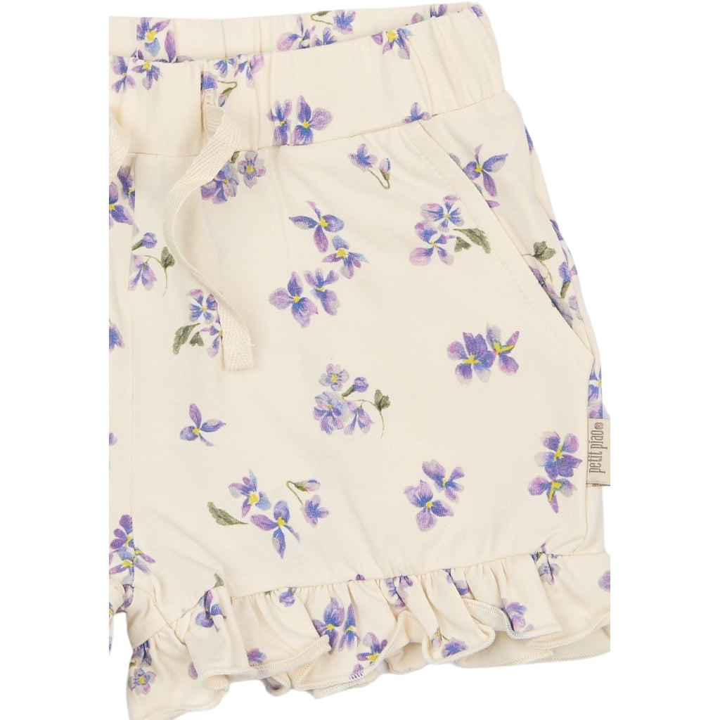 PETIT PIAO PPStar Shorts Frill Shorts Eggnog Viola AOP