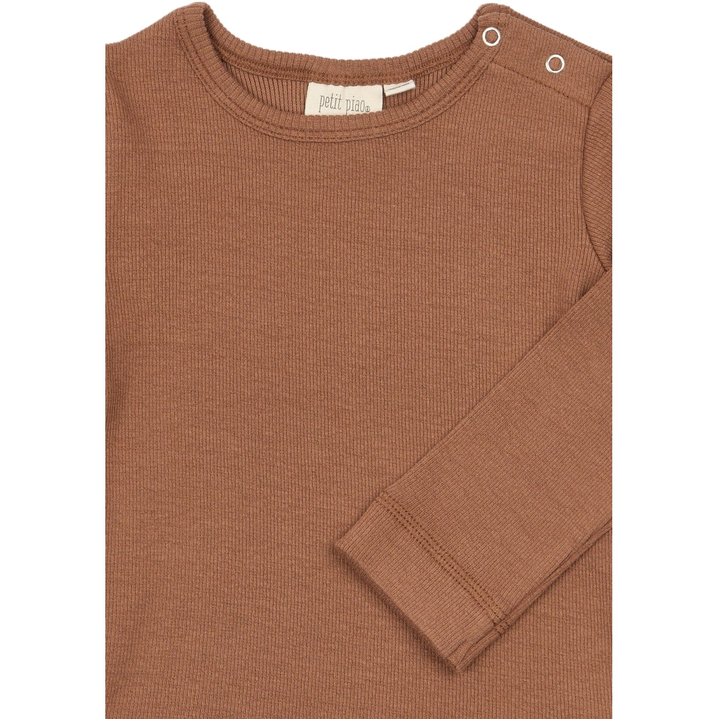 PETIT PIAO PPStone L_S Tee Langærmet bluse Rawhide