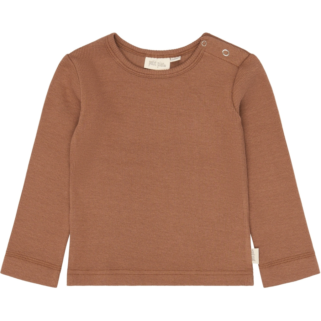 PETIT PIAO PPStone L_S Tee Langærmet bluse Rawhide