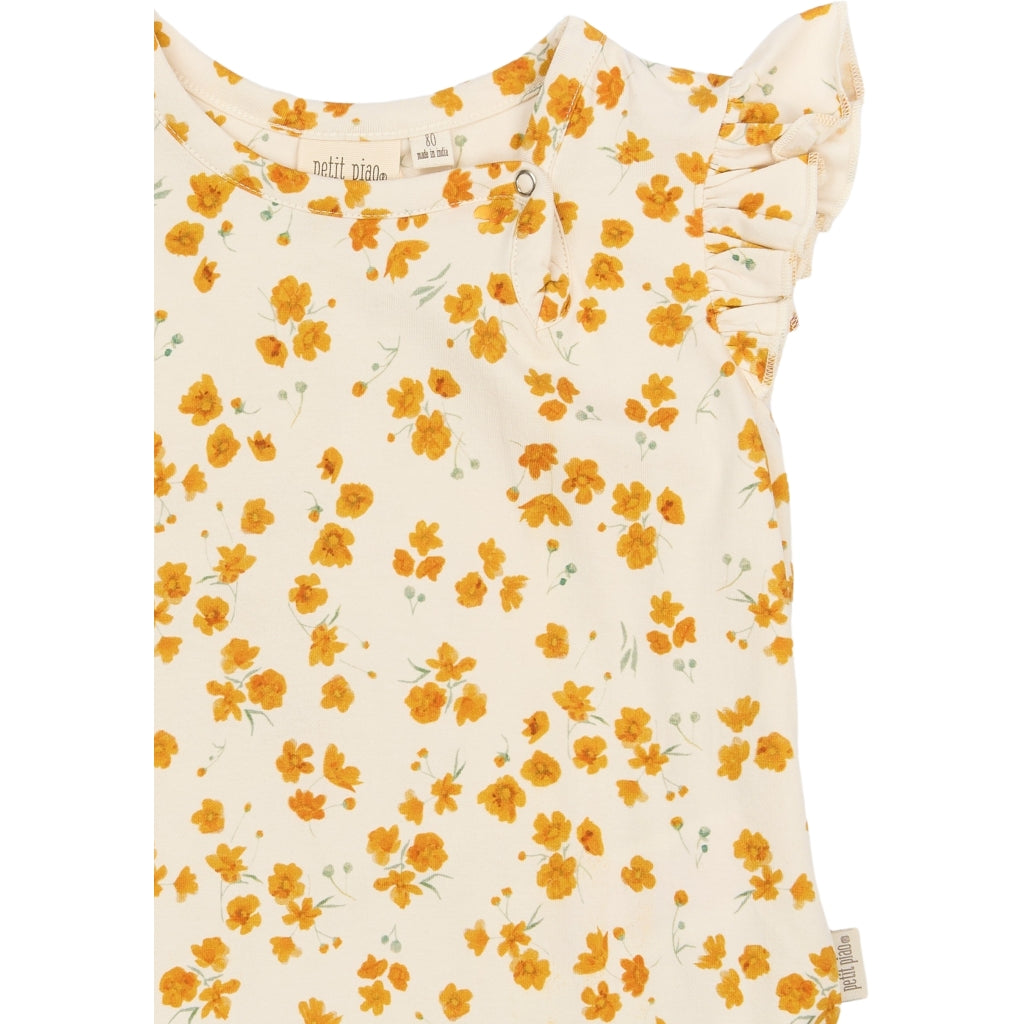 PETIT PIAO PPSun S_L Dress Kjoler Eggnog Buttercup AOP