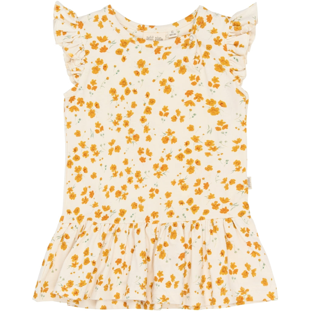 PETIT PIAO PPSun S_L Dress Kjoler Eggnog Buttercup AOP