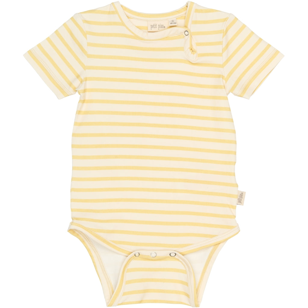 PETIT PIAO PPSun S_S Body Bodystockings Dusky Citron Striped