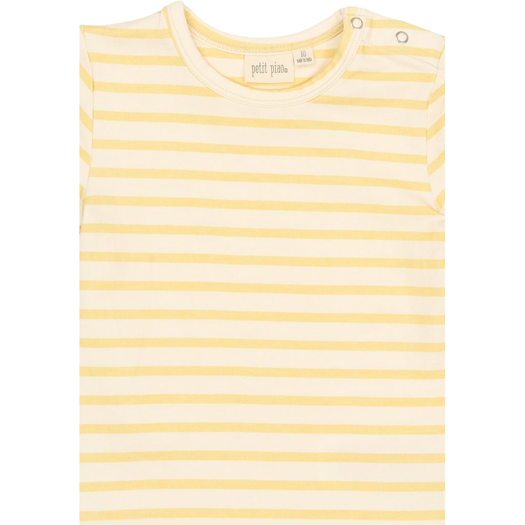 PETIT PIAO PPSun S_S Tee T-shirt Dusky Citron Striped
