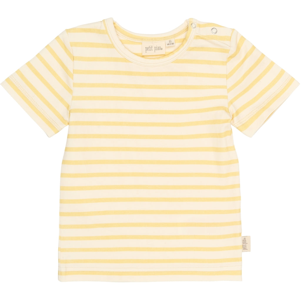 PETIT PIAO PPSun S_S Tee T-shirt Dusky Citron Striped