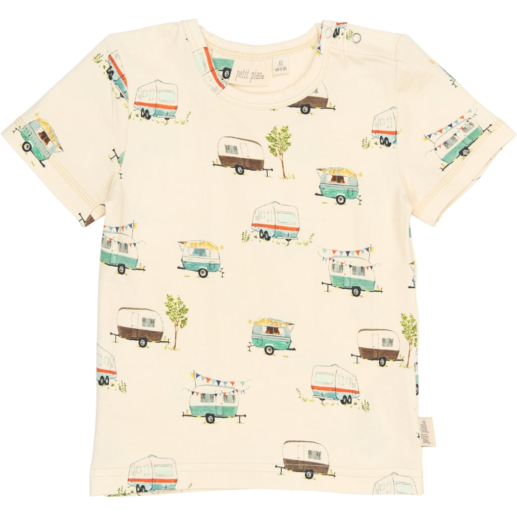 PETIT PIAO PPSun S_S Tee T-shirt Eggnog Camper AOP