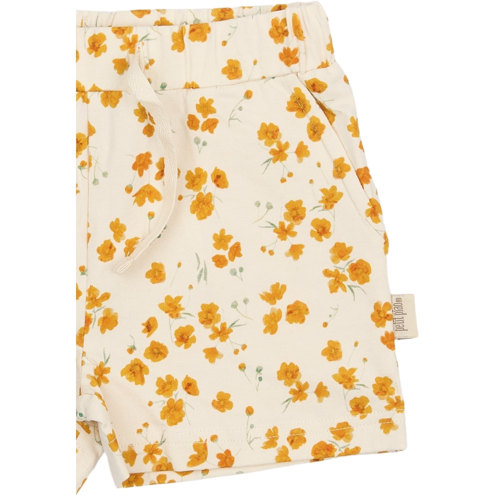 PETIT PIAO PPSun Shorts Shorts Eggnog Buttercup AOP