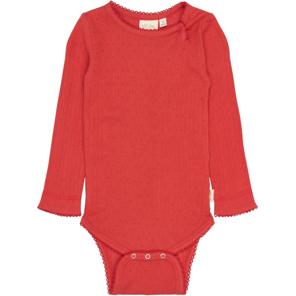 PETIT PIAO PPSuze L_S Pointelle Body Bodystockings Molten Lava