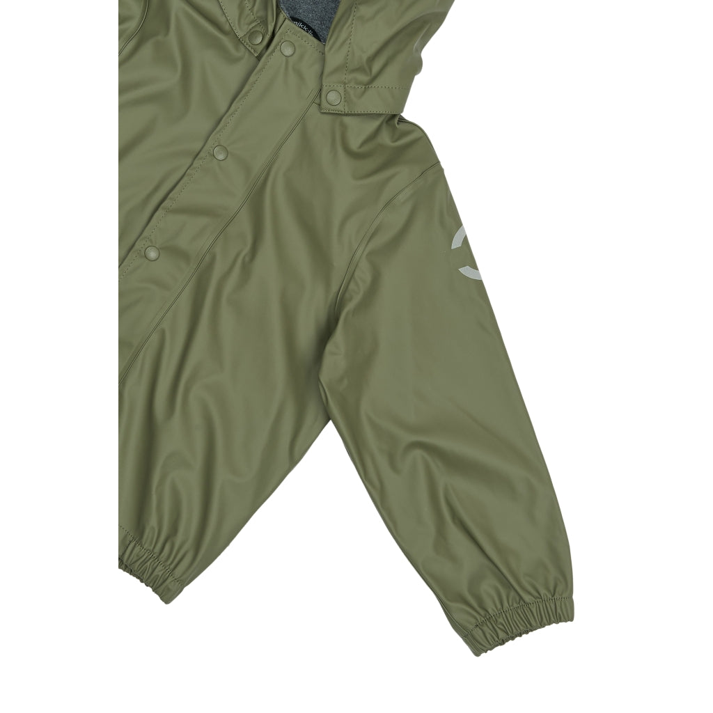 Mikk-Line PU Regnjakke (Ensfarvet) Regntøj Dusty Olive