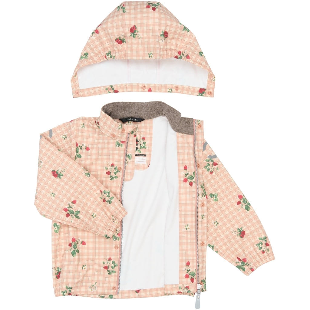 Mikk-Line PU Regnjakke (Mønstret) Regntøj Strawberry AOP