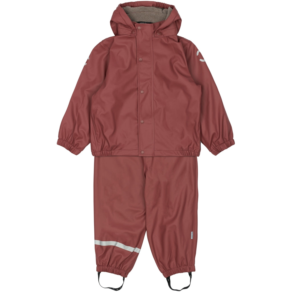 Mikk-Line PU Regntøj Fleece Foret (smækbukser 74-104) Regntøj Apple Butter