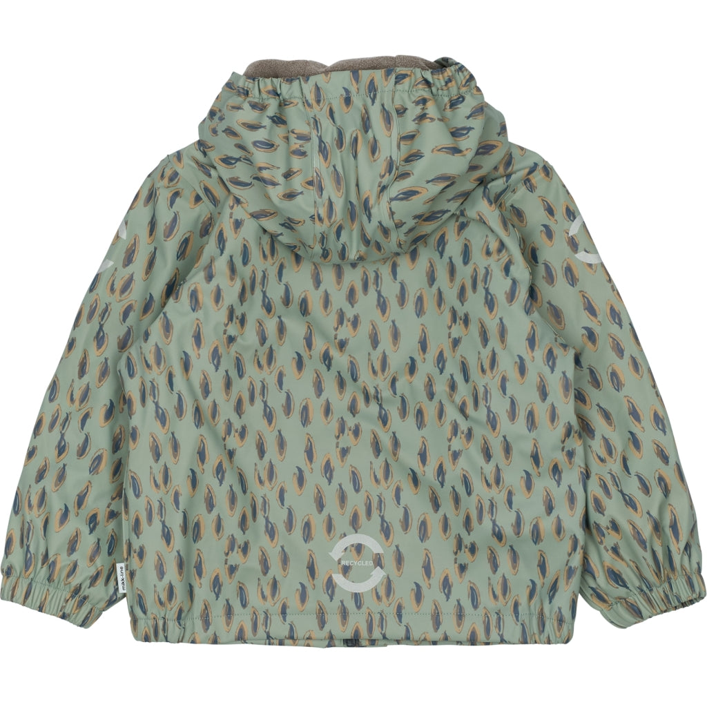 Mikk-Line PU Regntøj Fleece Foret (smækbukser 74-104) Regntøj Iceberg Green