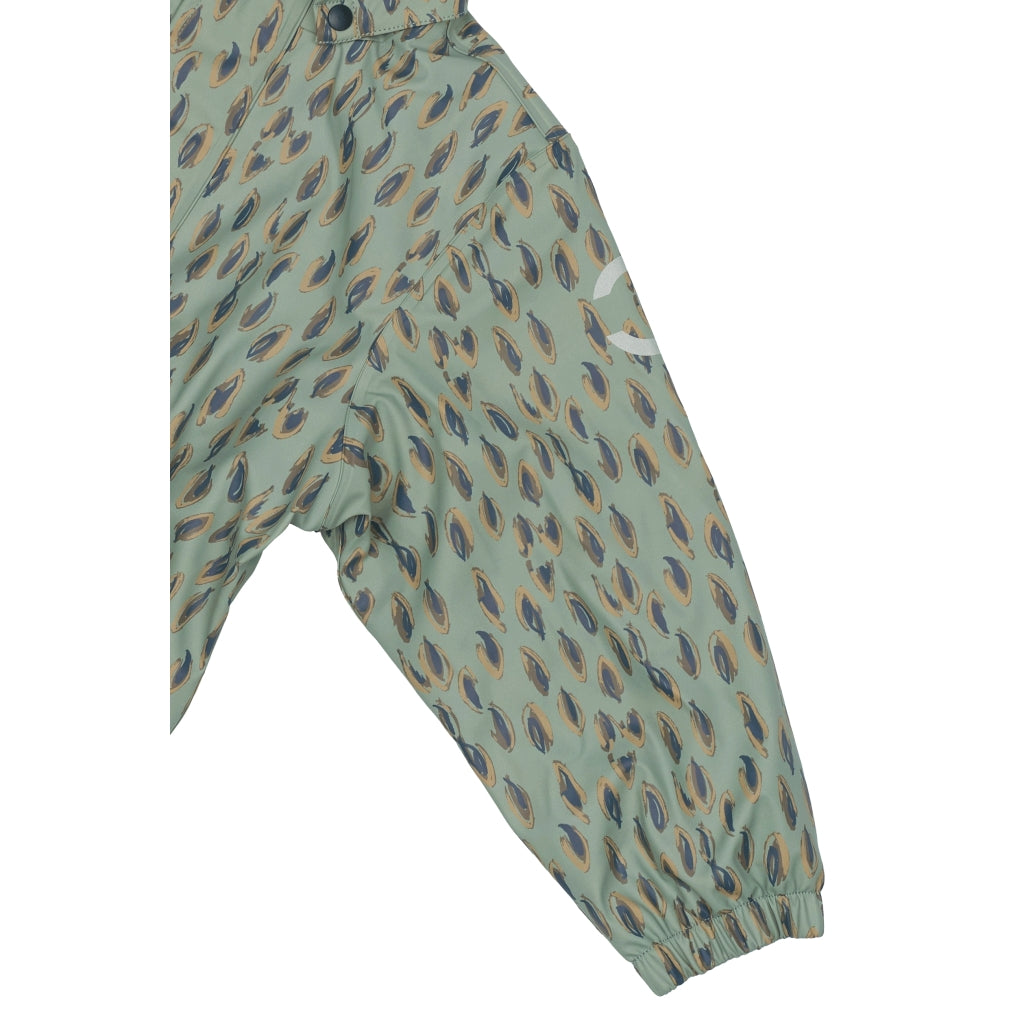 Mikk-Line PU Regntøj Fleece Foret (smækbukser 74-104) Regntøj Iceberg Green