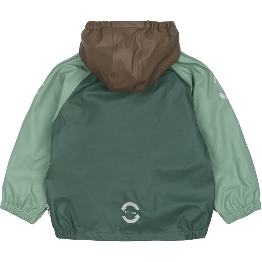 Mikk-Line PU Regntøj Fleece Foret (smækbukser 74-104) Regntøj Balsam Green