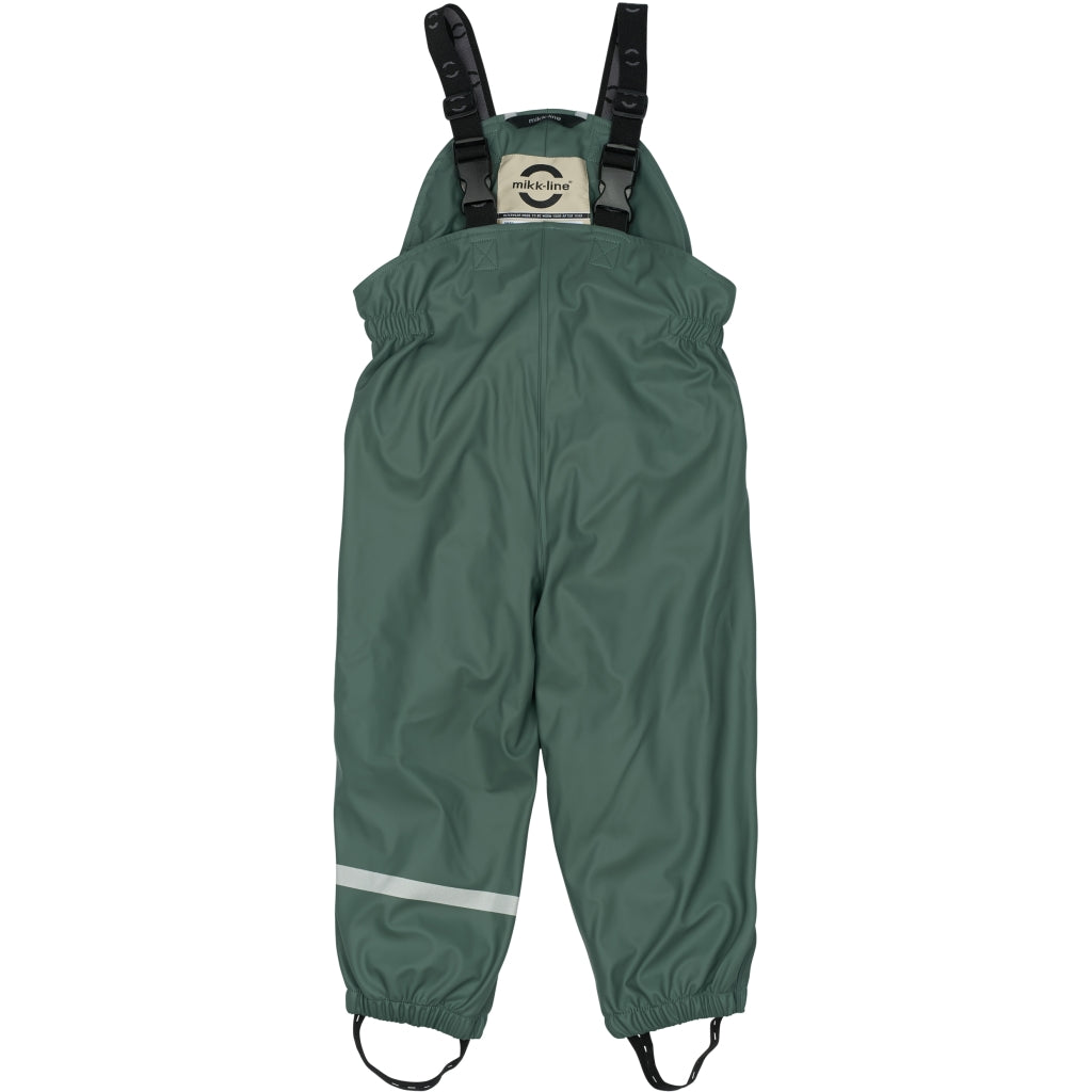 Mikk-Line PU Regntøj Fleece Foret (smækbukser 74-104) Regntøj Balsam Green