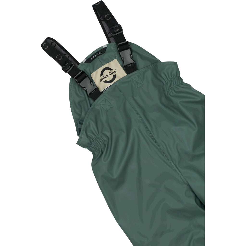 Mikk-Line PU Regntøj Fleece Foret (smækbukser 74-104) Regntøj Balsam Green