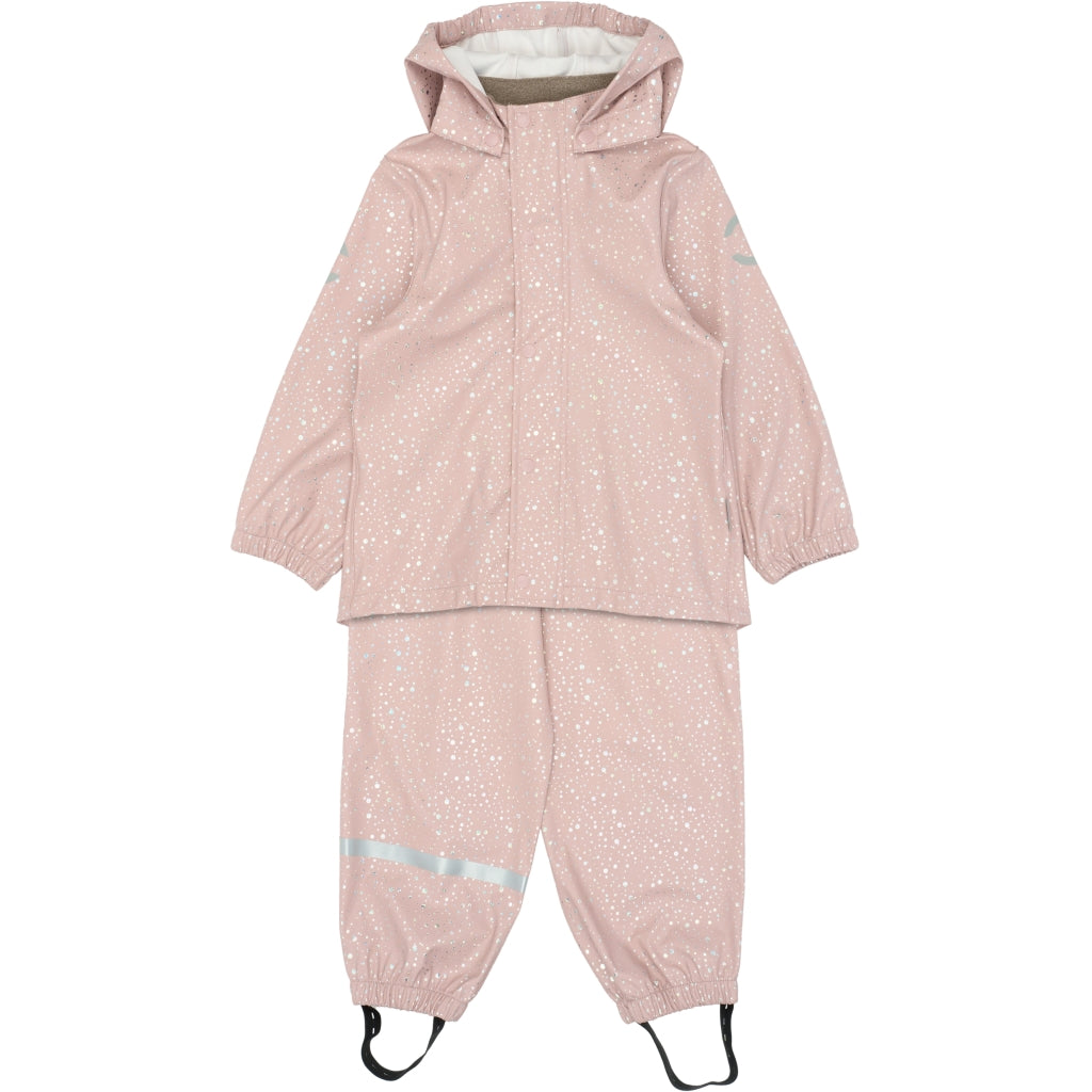 Mikk-Line PU Regntøj Glitter Mønstret (Seler 74-104) Regntøj Adobe Rose