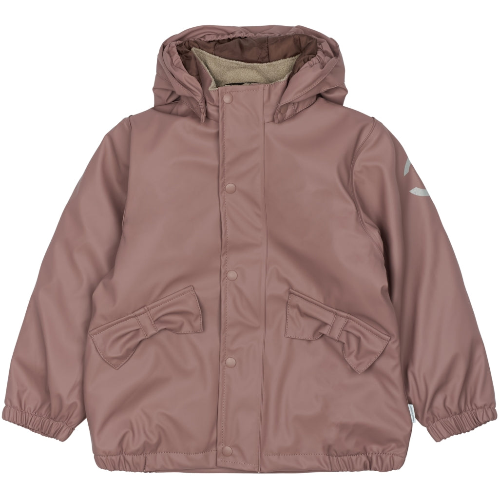 Mikk-Line PU Regntøj Vatteret & Dyredetaljer (smækbukser 80-104) Regntøj Twilight Mauve