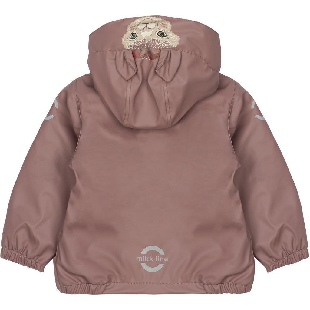 Mikk-Line PU Regntøj Vatteret & Dyredetaljer (smækbukser 80-104) Regntøj Twilight Mauve