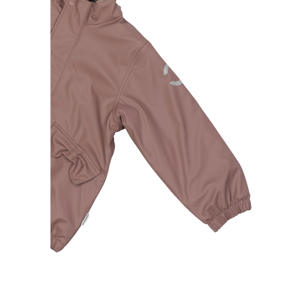 Mikk-Line PU Regntøj Vatteret & Dyredetaljer (smækbukser 80-104) Regntøj Twilight Mauve