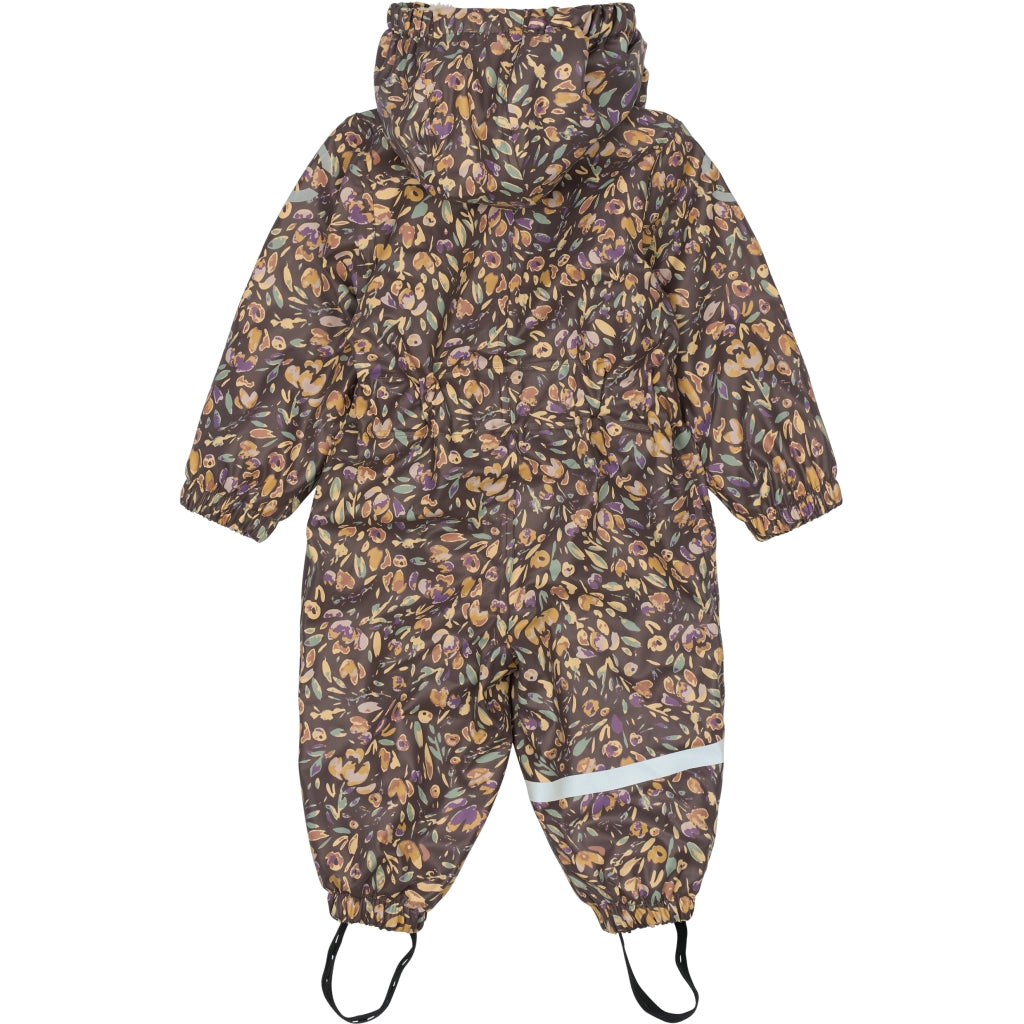 Mikk-Line PU/Teddy Regndragt Blomster Print Regntøj Raisin