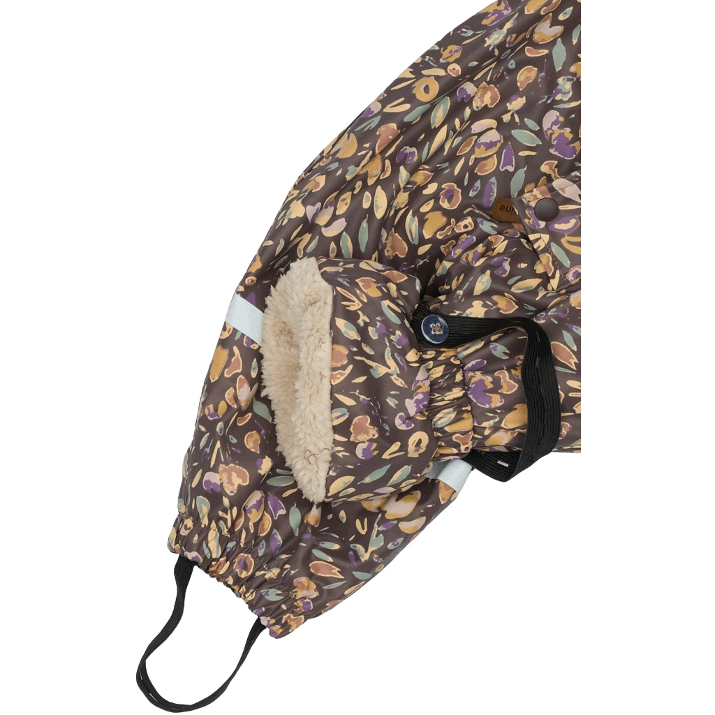 Mikk-Line PU/Teddy Regndragt Blomster Print Regntøj Raisin
