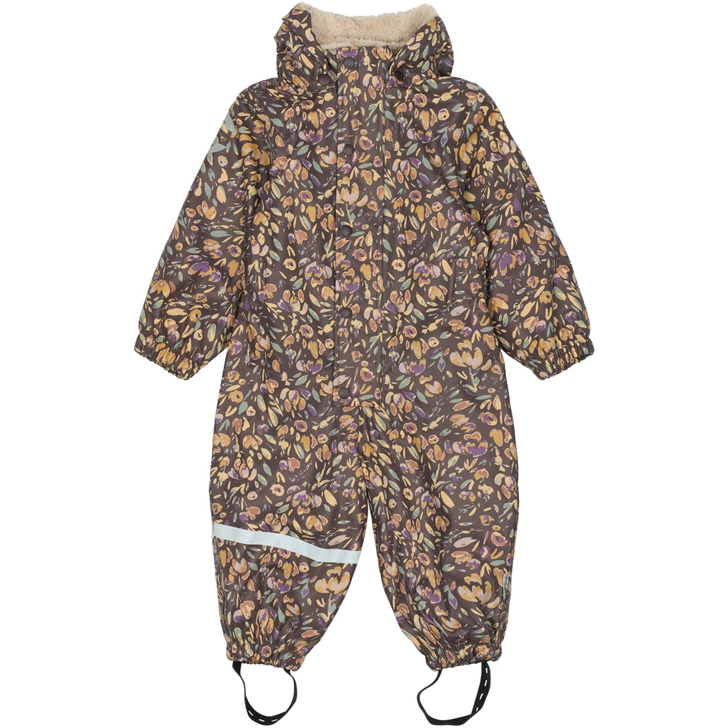 Mikk-Line PU/Teddy Regndragt Blomster Print Regntøj Raisin