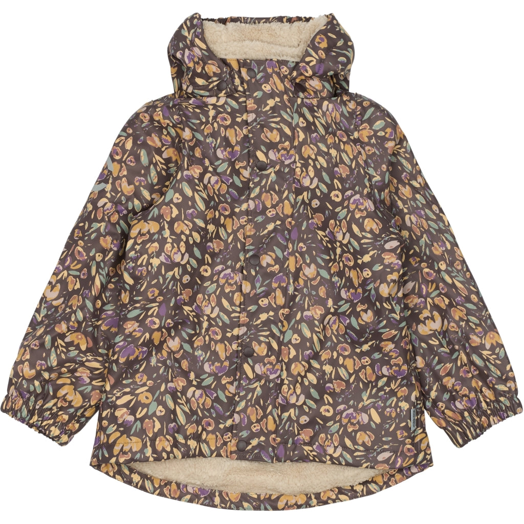 Mikk-Line PU/Teddy Regntøj Blomster Print (smækbukser 74-104) Regntøj Raisin