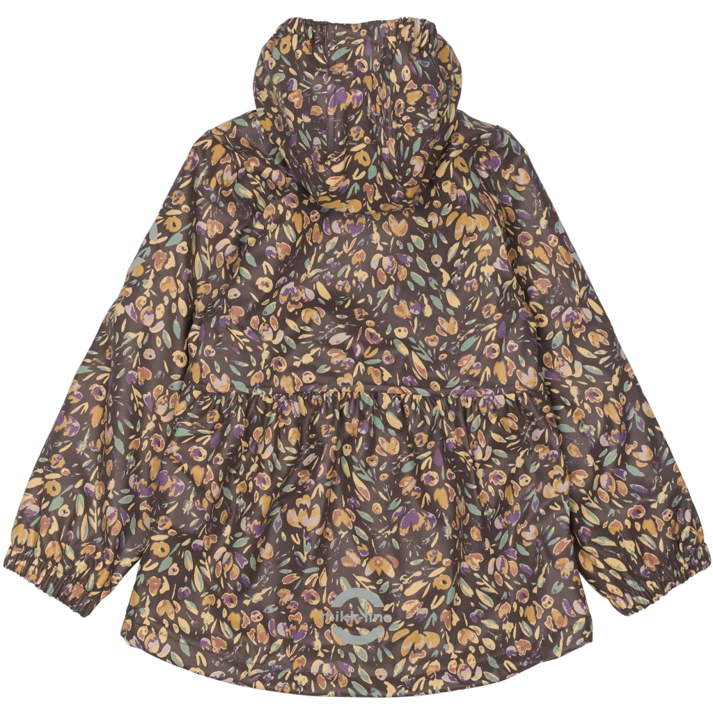 Mikk-Line PU/Teddy Regntøj Blomster Print (smækbukser 74-104) Regntøj Raisin