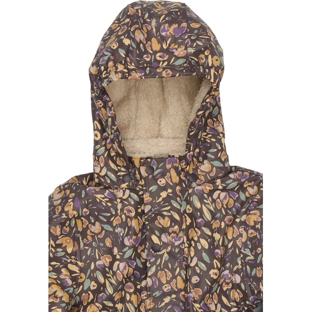 Mikk-Line PU/Teddy Regntøj Blomster Print (smækbukser 74-104) Regntøj Raisin