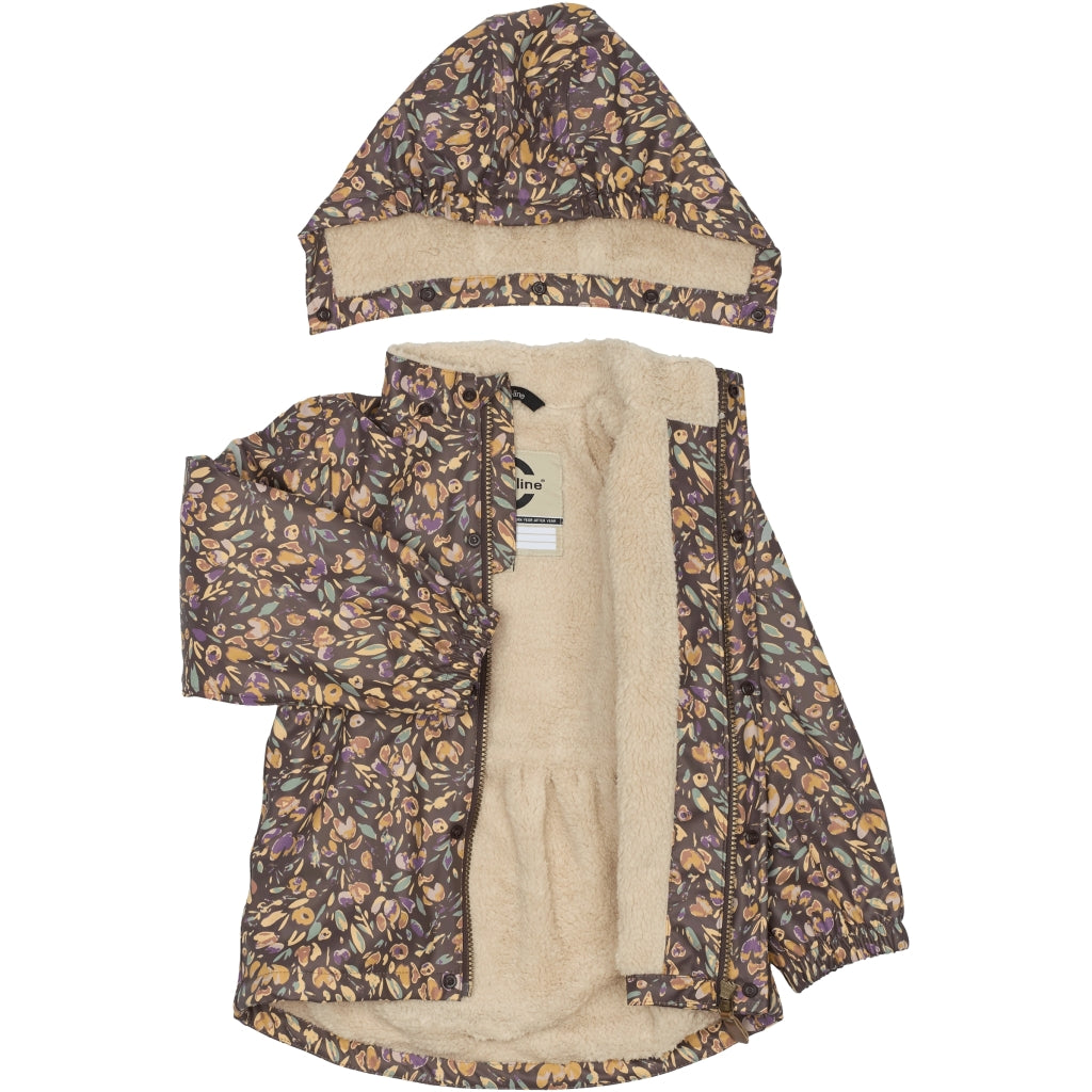 Mikk-Line PU/Teddy Regntøj Blomster Print (smækbukser 74-104) Regntøj Raisin