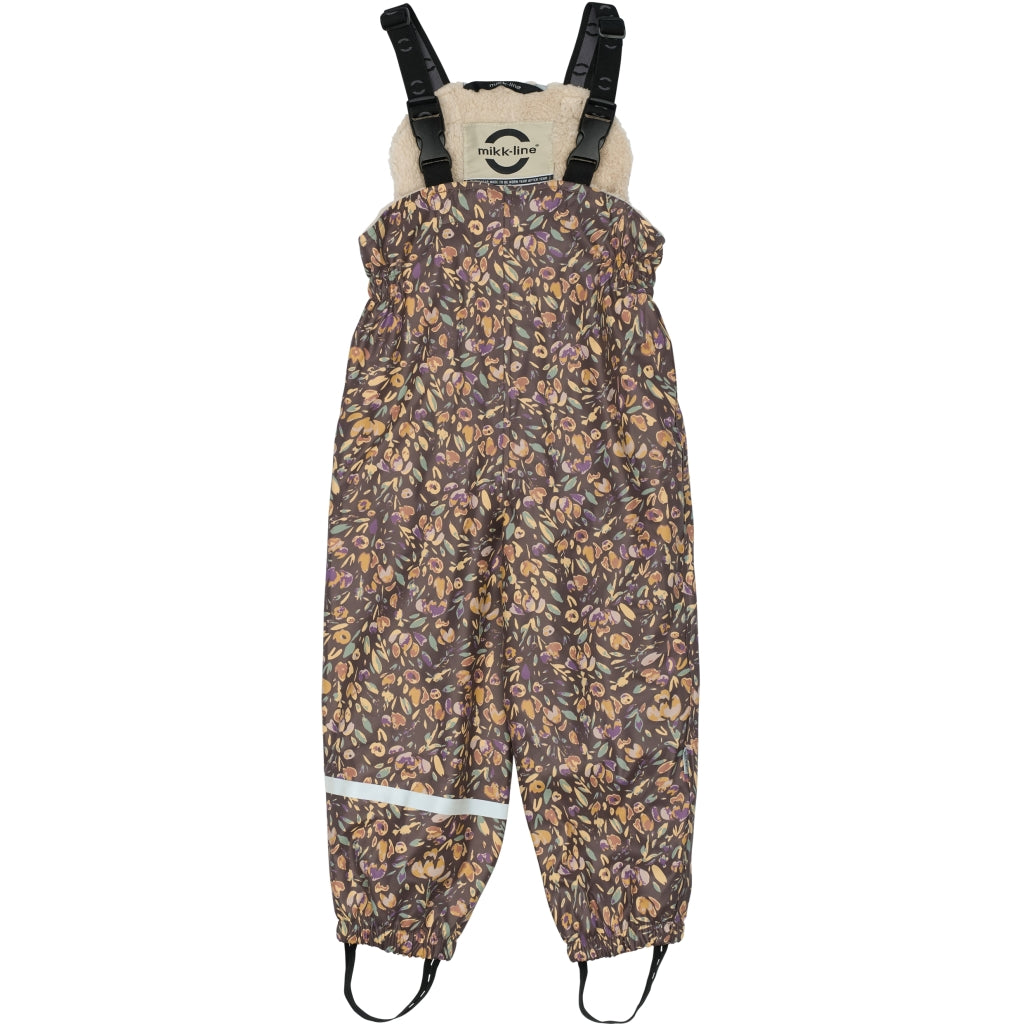 Mikk-Line PU/Teddy Regntøj Blomster Print (smækbukser 74-104) Regntøj Raisin