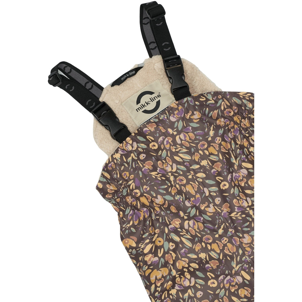 Mikk-Line PU/Teddy Regntøj Blomster Print (smækbukser 74-104) Regntøj Raisin