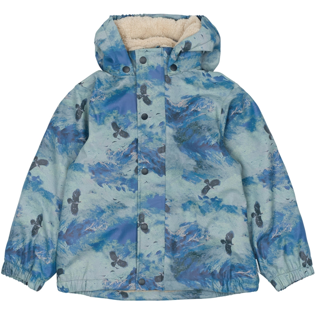 Mikk-Line PU/Teddy Regntøj Planet Print (smækbukser 74-104) Regntøj Blue Nights