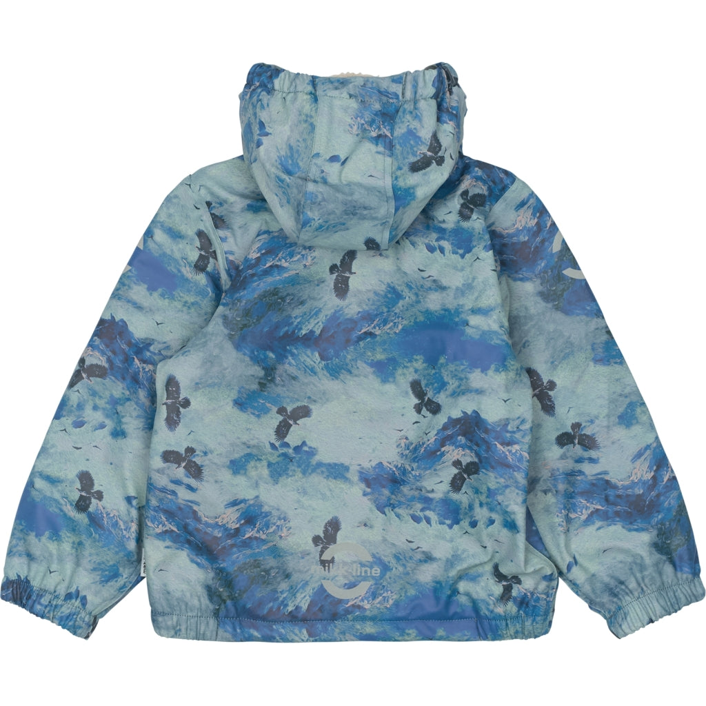 Mikk-Line PU/Teddy Regntøj Planet Print (smækbukser 74-104) Regntøj Blue Nights