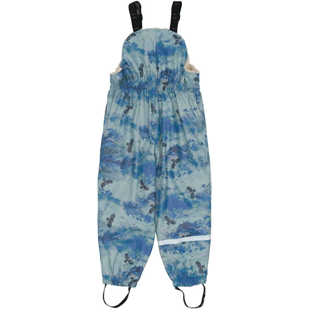 Mikk-Line PU/Teddy Regntøj Planet Print (smækbukser 74-104) Regntøj Blue Nights