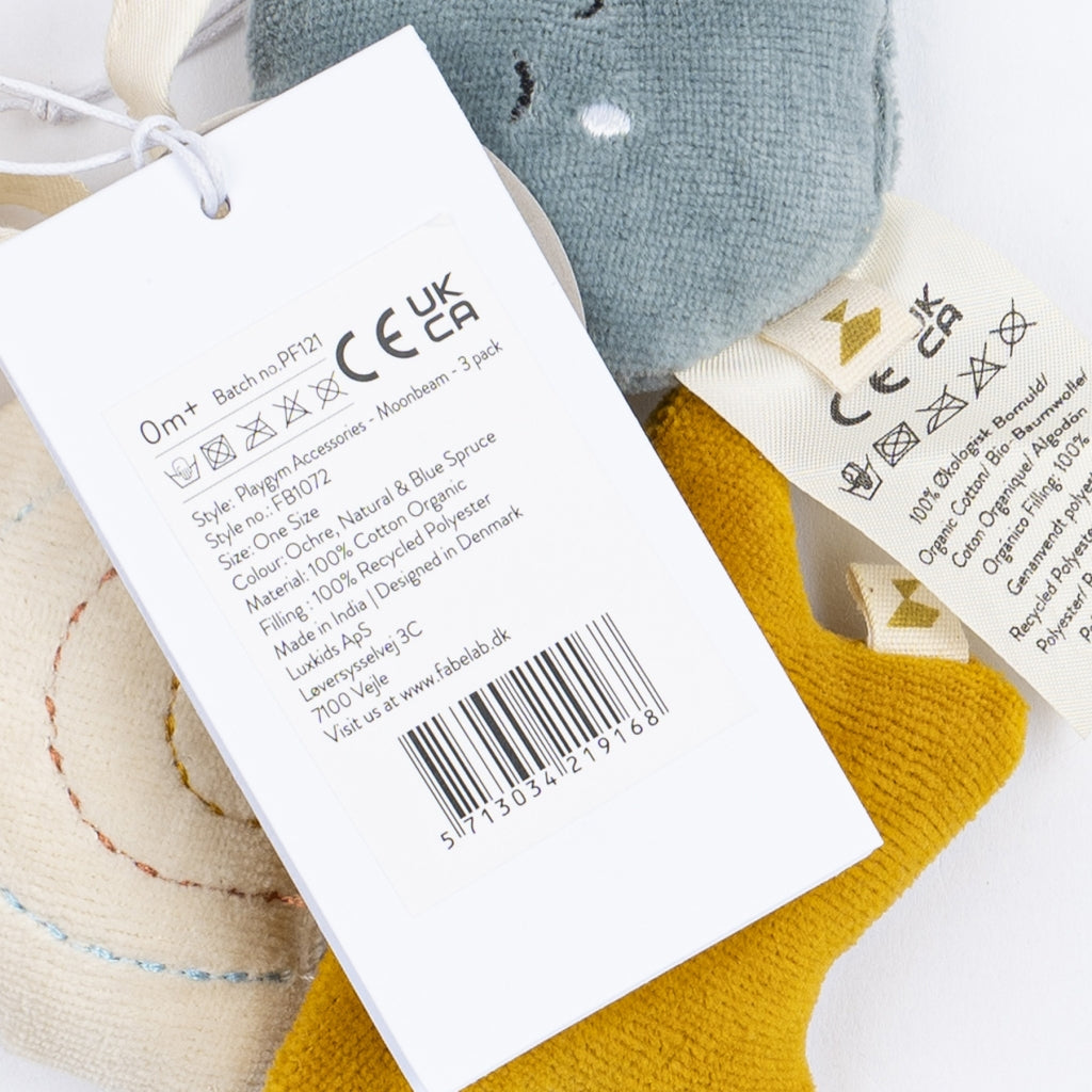 Fabelab Playgym Accessories - Moonbeam - 3 pack Baby Toys