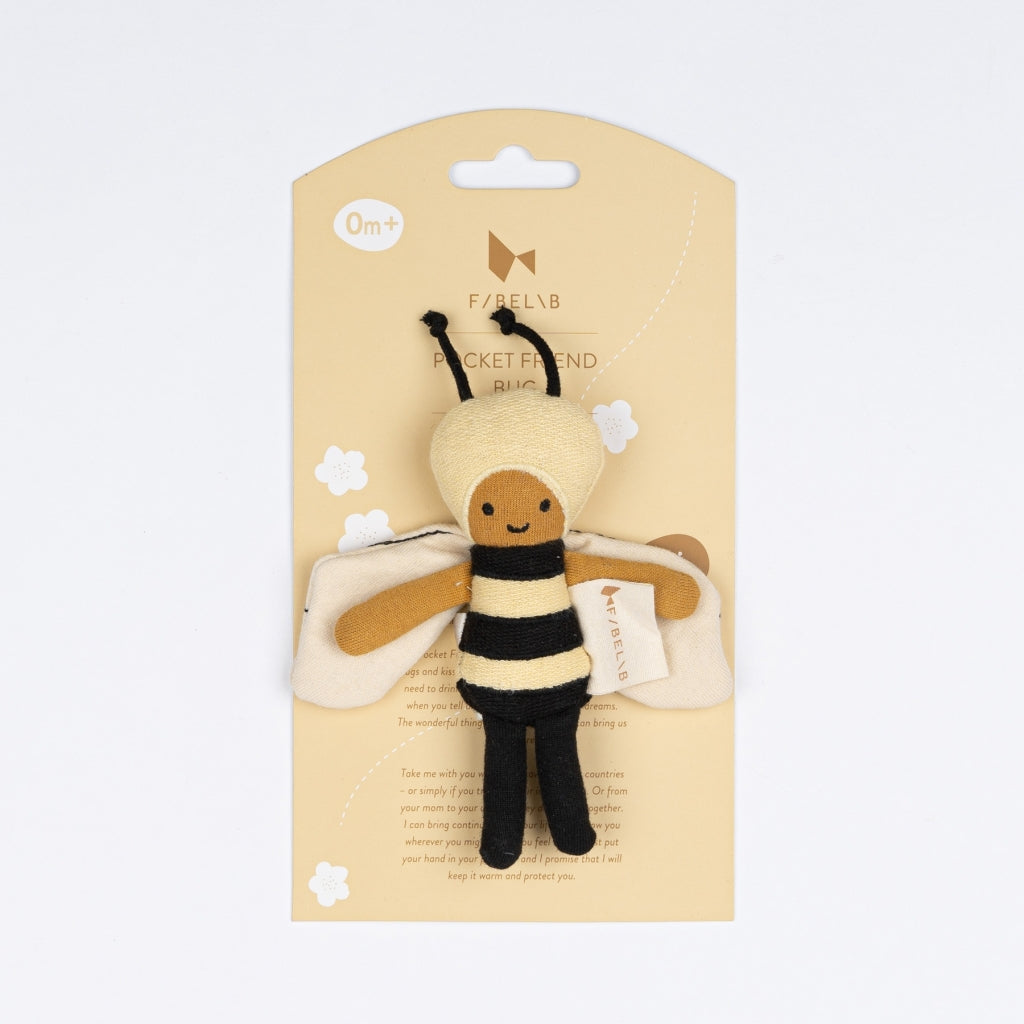 Fabelab Pocket Friend - Bee Dolls Pale Yellow