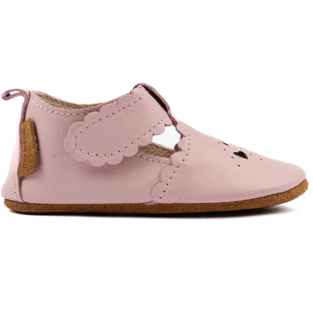 Mikk-Line Prewalker Læder Sandal m/ Hjerte Prewalker Adobe Rose