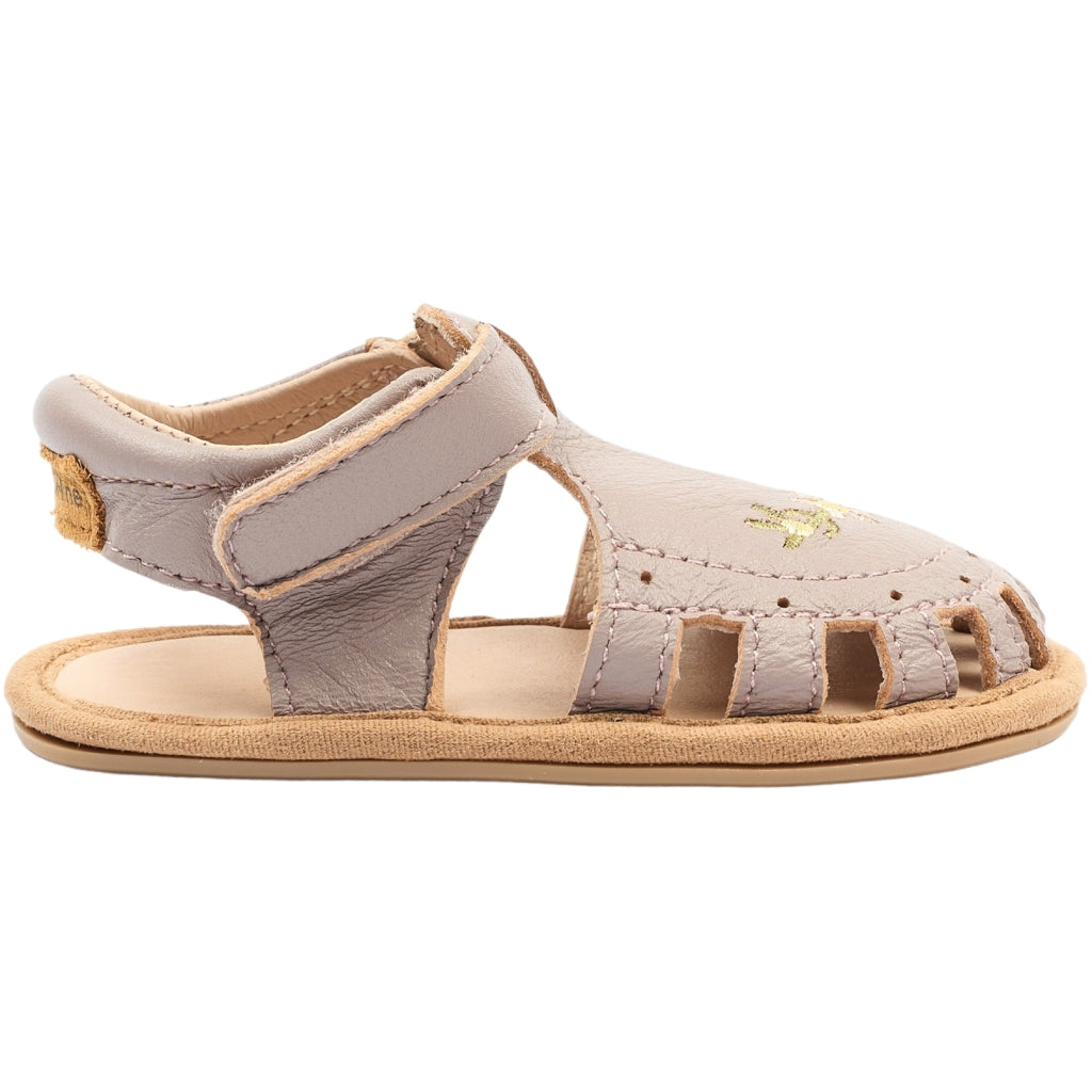 Mikk-Line Prewalker Læder Sandal m/ Hjerte Prewalker Bark